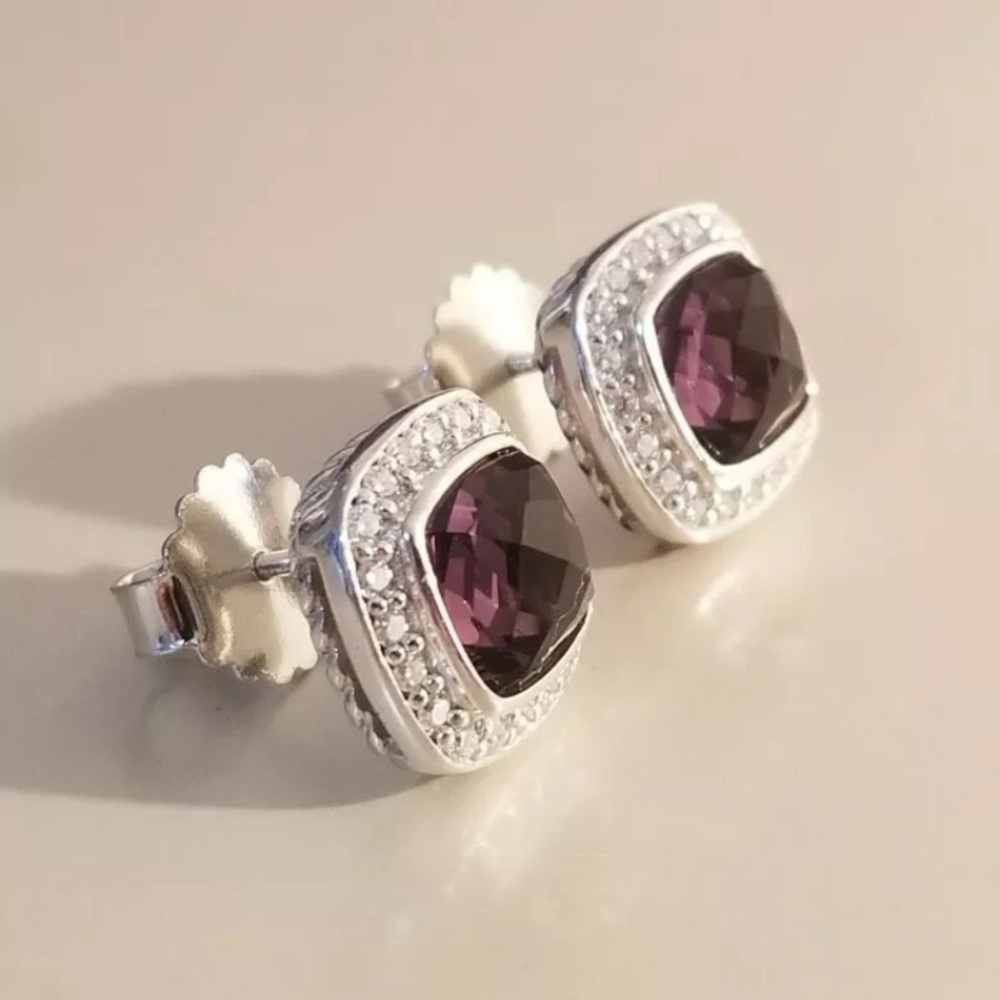 David Yurman 7mm Albion Amethyst Studs Earrings